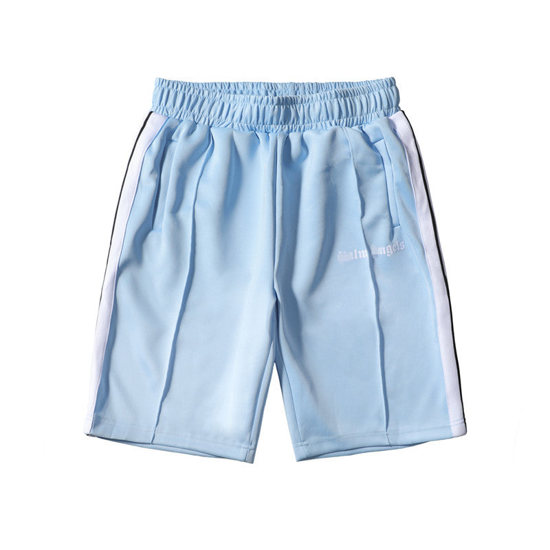 Palm Angle Shorts Palm Angels Casual Striped Shorts Elastic Men and Women Sports