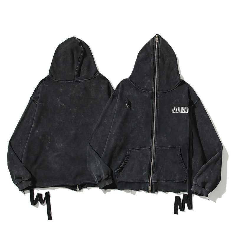 Askyurself Hoodie Zipper Hoodie Coat Tide